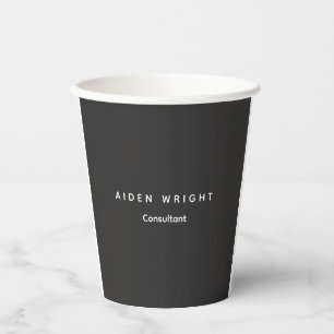 Aantrekkelijke grijze klassieke minimalist papieren bekers
