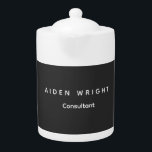 Aantrekkelijke grijze klassieke minimalist theepot<br><div class="desc">Bekijk onze moderne minimalistische sjablonen om u te helpen uw perfecte product te ontwerpen. Eenvoudige bewerkingstools. Verschillende types en grootte,  kleur en lettertype keuzes.</div>