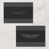 Aantrekkelijke grijze strepen Stijlvolle moderne m Visitekaartje (Voorkant / Achterkant)
