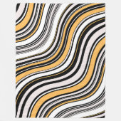 Aantrekkelijke inkt art Abstract patroon zwart gee Fleece Deken (Voorkant)
