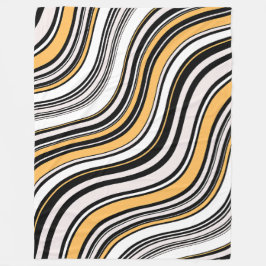 Aantrekkelijke inkt art Abstract patroon zwart gee Fleece Deken