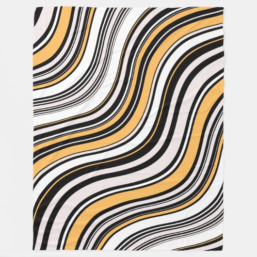 Aantrekkelijke inkt art Abstract patroon zwart gee Fleece Deken (Voorkant)