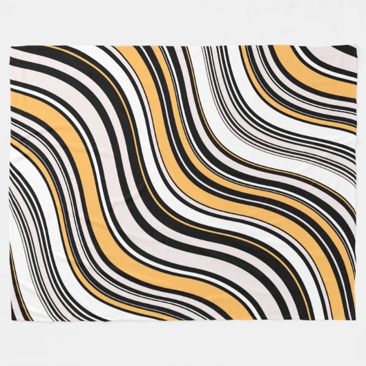 Aantrekkelijke inkt art Abstract patroon zwart gee Fleece Deken (Voorkant (Horizontaal))