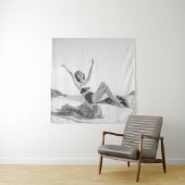 Aantrekkelijke jonge vrouw in bikini op de beachvi wandkleed (In situ)