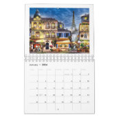 Aantrekkelijke kalender van de straten van Parijs (Jan 2026)