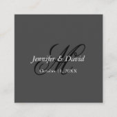 Aantrekkelijke kalligrafie Monogram bruiloft Informatiekaartje (Voorkant)