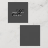 Aantrekkelijke kalligrafie Monogram bruiloft Informatiekaartje (Voorkant / Achterkant)