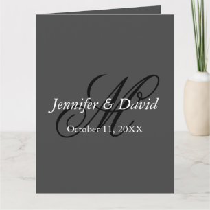 Aantrekkelijke kalligrafie Monogram bruiloft Kaart