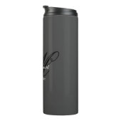 Aantrekkelijke kalligrafie Monogram bruiloft Thermosbeker (Geroteerd rechts)