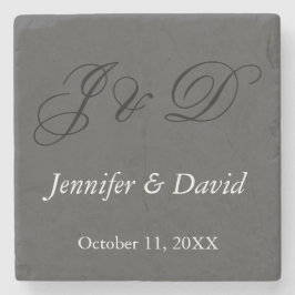 Aantrekkelijke kalligrafie Script Monogram bruilof Stenen Onderzetter