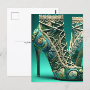 Aantrekkelijke kant gebreide hiel, Postcrossing Briefkaart