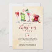 Aantrekkelijke Kerst Dranken Kerstfeest Kaart (Voorkant)