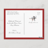 Aantrekkelijke Kerst Krans Winter Vrolijkheid Wint Briefkaart (Achterkant)