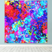 Aantrekkelijke kleurenschema's van Abstract patroo Canvas Afdruk (Insitu (Houten vloer))