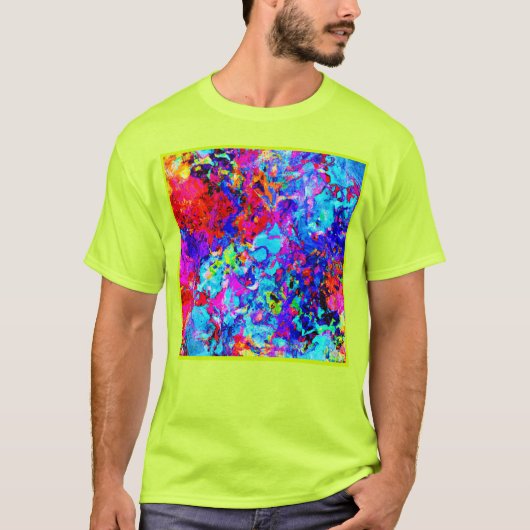 Aantrekkelijke kleurenschema's van Abstract patroo T-shirt (Voorkant)