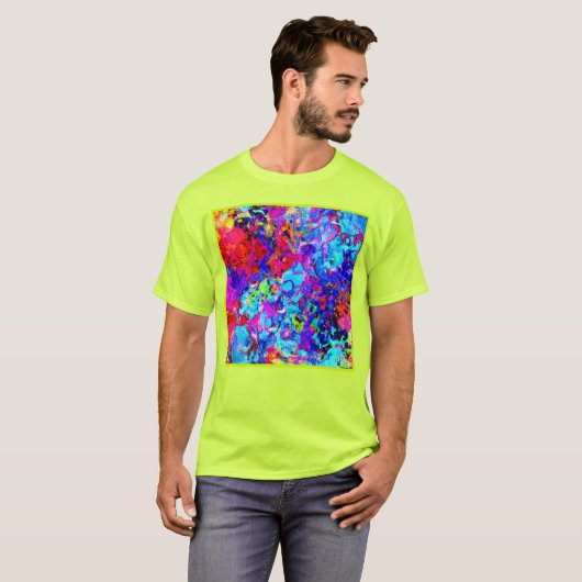 Aantrekkelijke kleurenschema's van Abstract patroo T-shirt (Voorkant volledig)