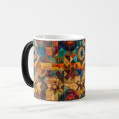 Aantrekkelijke kobalt "Erfelijke Artistiek" Morphi Magische Mok (Voorkant links)