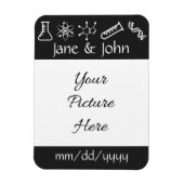 Aantrekkelijke krachten in Black Save-the-Date Mag Magneet (Verticaal)