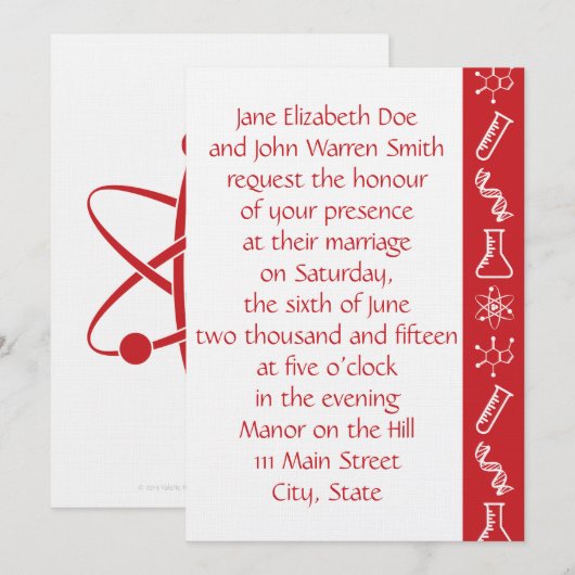 Aantrekkelijke krachten in de uitnodiging voor het (Voorkant / Achterkant)