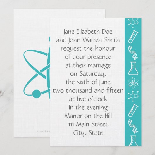 Aantrekkelijke krachten in de uitnodiging voor het (Voorkant / Achterkant)