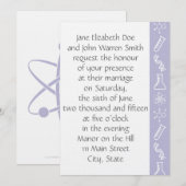 Aantrekkelijke krachten in lavendel bruiloft uitno kaart (Voorkant / Achterkant)