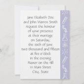 Aantrekkelijke krachten in lavendel bruiloft uitno kaart (Voorkant)