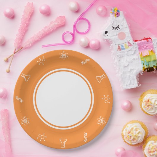 Aantrekkelijke krachten in Oranje Papier Bord (Feest)