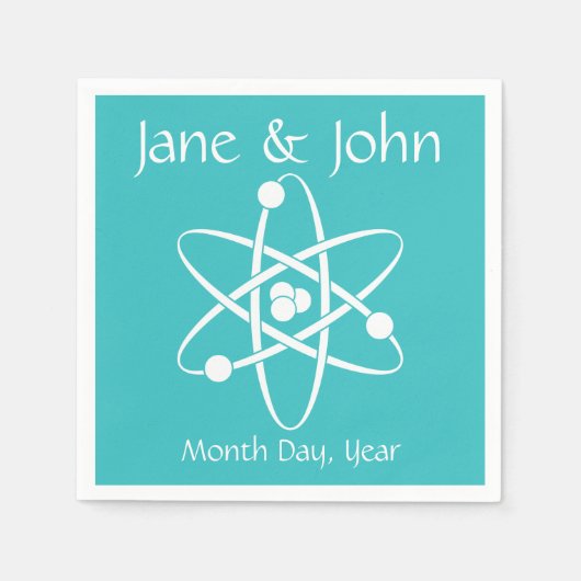 aantrekkelijke krachten in Turquoise Napkins Servetten (Voorkant)