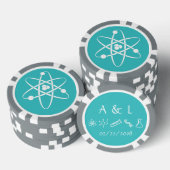 Aantrekkelijke krachten in Turquoise Poker Chips (Opstapeling)