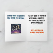 Aantrekkelijke mannelijke vampier Halloween Kaart (Binnen)