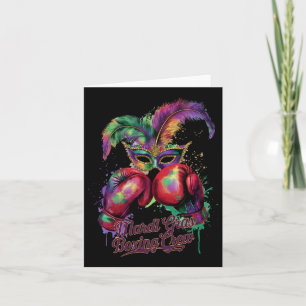 Aantrekkelijke Masquerade Mask Boxing Crew Feestel Kaart