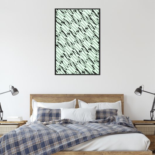 Aantrekkelijke Mint Green Dynamic Canvas Afdruk (Insitu (Slaapkamer))