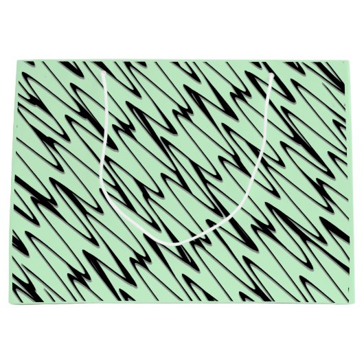 Aantrekkelijke Mint Green Dynamic Groot Cadeauzakje (Voorkant)