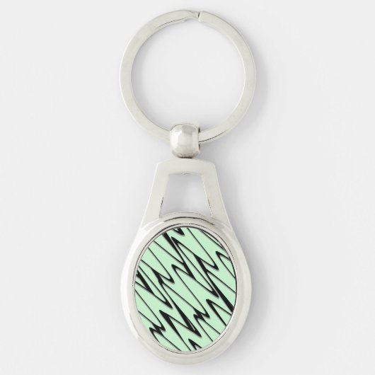Aantrekkelijke Mint Green Dynamic Sleutelhanger (Voorkant)