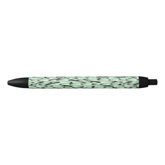 Aantrekkelijke Mint Green Dynamic Zwarte Inkt Pen (Voorkant)