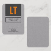 Aantrekkelijke monogram premie visitekaartje (Voorkant / Achterkant)