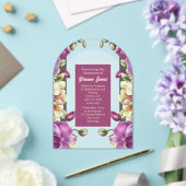 Aantrekkelijke Orchideeën Acryl Afstuderen Invitat Acryl Uitnodigingen (Insitu (Huwelijk))