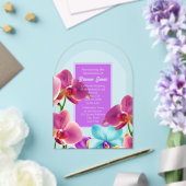 Aantrekkelijke Orchideeën Acryl Afstuderen Invitat Acryl Uitnodigingen (Insitu (Huwelijk))
