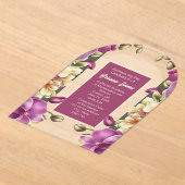 Aantrekkelijke Orchideeën Acryl Afstuderen Invitat Uitnodigingen (Laagn)