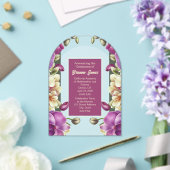 Aantrekkelijke Orchideeën Acryl Afstuderen Invitat Uitnodigingen (Insitu (Huwelijk))