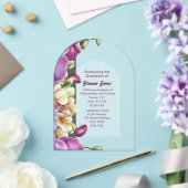 Aantrekkelijke Orchideeën Acryl Afstuderen Invitat Uitnodigingen (Insitu (Huwelijk))