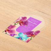 Aantrekkelijke Orchideeën Acryl Afstuderen Invitat Uitnodigingen (Laagn)