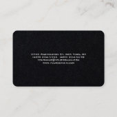 Aantrekkelijke Premium Zwart Stijlvolle Moderne Mi Visitekaartje (Achterkant)