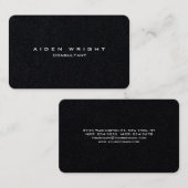 Aantrekkelijke Premium Zwart Stijlvolle Moderne Mi Visitekaartje (Voorkant / Achterkant)