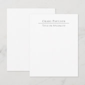 Aantrekkelijke professionele effen minimalistische (Voorkant / Achterkant)