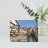 Aantrekkelijke River Uitzicht van Annecy, Frankrij Briefkaart (Staand voorkant)