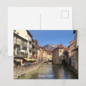 Aantrekkelijke River Uitzicht van Annecy, Frankrij Briefkaart (Voorkant / Achterkant)
