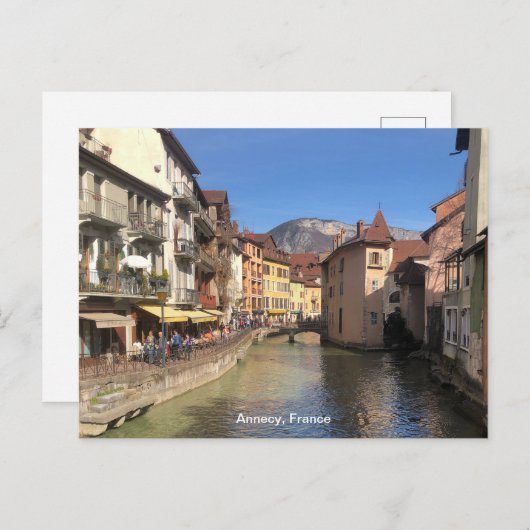 Aantrekkelijke River Uitzicht van Annecy, Frankrij Briefkaart (Voorkant / Achterkant)