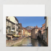 Aantrekkelijke River Uitzicht van Annecy, Frankrij Feestdagenkaart (Voorkant / Achterkant)