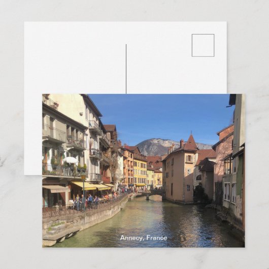 Aantrekkelijke River Uitzicht van Annecy, Frankrij Feestdagenkaart (Voorkant / Achterkant)